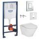Комплект інсталяція Grohe Rapid SL 3877201 + унітаз Roca Gap Round Rimless A34H0N8000 з кришкою Soft Close