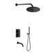 Душевая система Kohlman Experience 25 black с термостатом + BOX скрытого монтажа KPL-QW433EBR25, Черный матовый