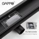 Душевой канал Gappo G86007-36, 70х600 мм, нержавеющая сталь, черный