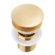 Донный клапан для умывальника Yoka click-clack L.gold с переливом BK.POP-14-ZP-GLD, Золотой