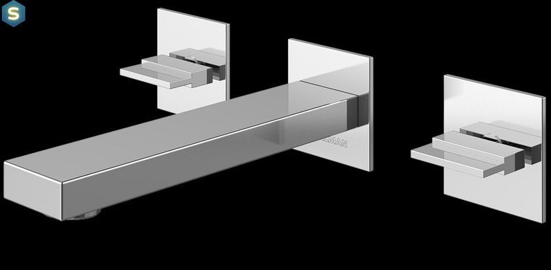 Змішувач для умивальника Kohlman Excelent chrome + BOX прихованого монтажу QW193H, Хром