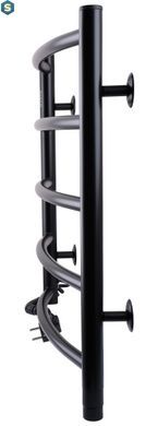 Рушникосушка електрична Unio LD EL 500-500-5 BLK Драбинка Дуга, Черный матовый, Ліве, Механічний
