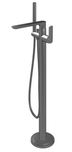 Змішувач для ванни підлоговий Kohlman Experience graphite QF1165EG, Графит