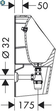 Пісуар підвісний hansgrohe EluPura Original Q 62011450