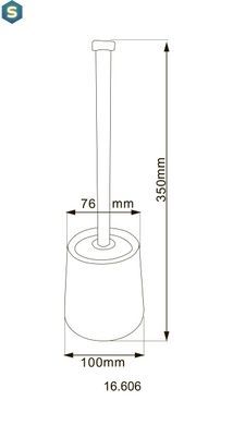 Йоржик підлоговий Hotec 16.606 Stainless Steel, Хром матовий