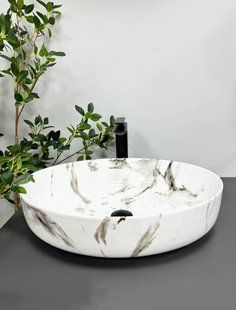 Умивальник (раковина) VBI UDINE CARRARA SHINY GLOSS накладний, Мармур