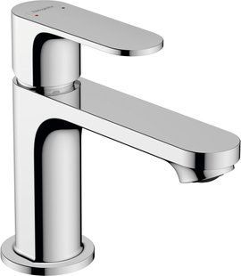 Смеситель для умывальника Hansgrohe Rebris S 80 Coolstart с металлическим д/к хром 72510000