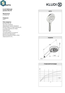 Ручний душ Kludi Freshline 3S 6790005-00