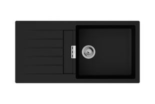 Кухонная мойка Hansgrohe S52 S520-F480 1000x500 с полкой Graphite black 43358170, Каппучино