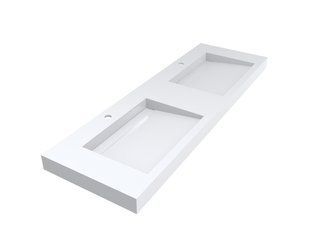Умивальник Miraggio Agness 1500 глянсовий з литого мармуру 1502x479x140 00113801, Білий