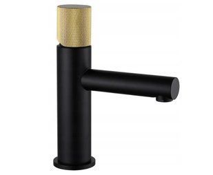 Смеситель для умывальника Mexen Elba One black gold низкий MEX-74101-75, Черный/золото