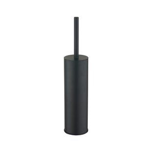 Йоржик для унітазу підлоговий VBI Round M black VBI-040420BL, Черный матовый