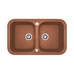 Кухонная мойка Adamant Twins 765x470x190 terra-cotta 306223, Цемент матовый