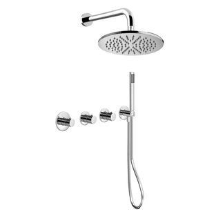 copy_Душова система, внутрішній монтаж Paffoni Shower верхній душ &Oslash;300 мм (колір - хром) KITMDE000CR300