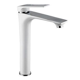Смеситель для умывальника Frap F1052-54 высокий, белый/хром, Хром