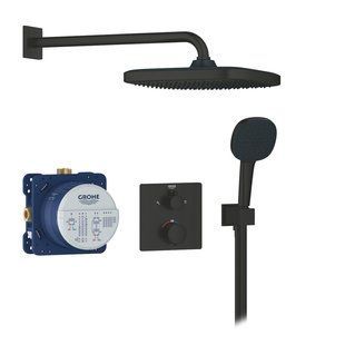 Душевая система термостатическая Grohe QuickFix Precision с Vitalio Comfort 250 348822430, Черный матовый