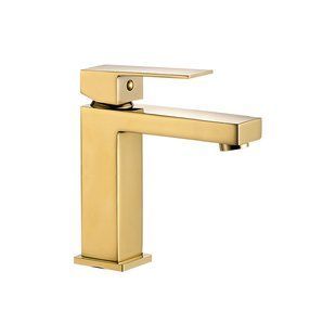 Смеситель для раковины VBI Loreno gold низкий VBI-050200GL, Золотой