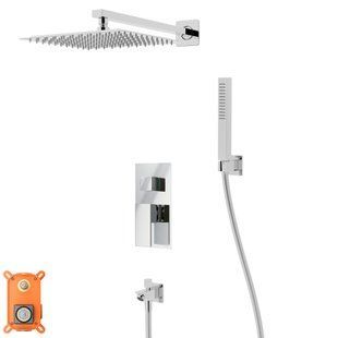 Душевая система Corsan Ango 25 хром с изливом + BOX скрытого монтажа ZA25MCHW, Хром
