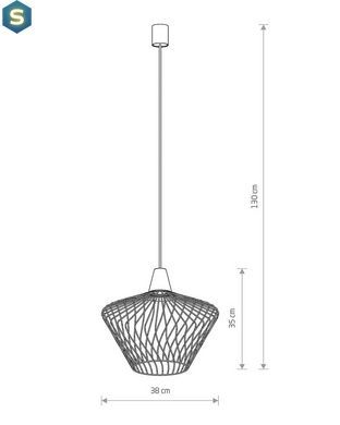 Підвісний світильник Nowodvorski 8858 Wave E27 1x60W IP20 Bl