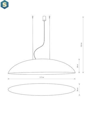 Підвісний світильник Nowodvorski 10326 Canoe E27 5x40W IP20 Wh