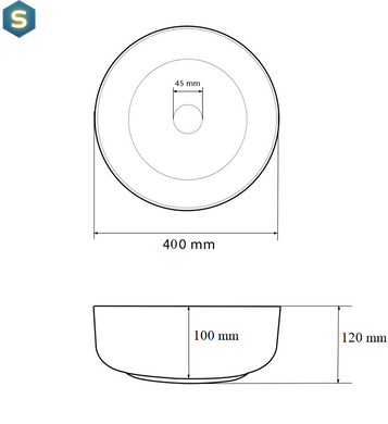 Умывальник VBI Bari S grey mosaic накладний VBI-011606, Каппучино