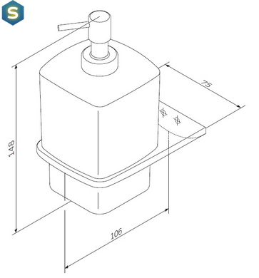 Дозатор жидкого мыла Am.Pm Inspire 2.0 хром A50A36900, Хром