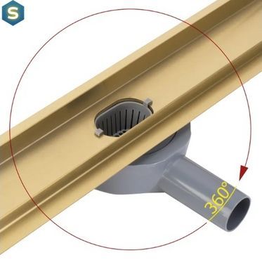 Трап для душу Rea Neox 60 Pro brushed gold 2в1 REA-G2701