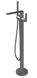 Смеситель для ванны напольный Kohlman Experience graphite QF1165EG, Графит