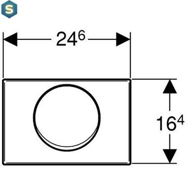 Клавиша смыва Geberit Delta10 нержавеющая сталь 115.108.00.1 (115.101.00.1), Хром