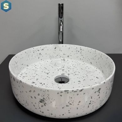 Умывальник VBI Bari S grey mosaic накладний VBI-011606, Каппучино