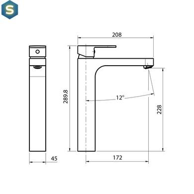 Смеситель для умывальника Koller Pool Round Arc RA0200XL, Хром