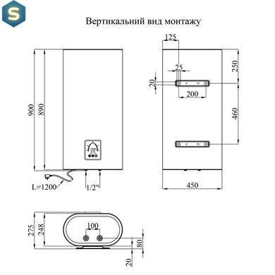 Водонагрівач Kroner Flacher K50F2-D з сухим ТЕНом CV031150