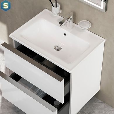 Тумба з умивальником Am.Pm X-Joy S підвісна 65 см 2 ящики білий MTA-FHX0652WG-WCC0652WG, Білий