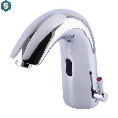 Змішувач сенсорний для умивальника Hotec 19.112 DC/AC Hot/Cold, Хром