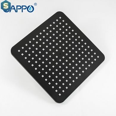 Душова система з термостатом Gappo G2491-6, вилив - перемикач на лійку, чорний, Черный матовый