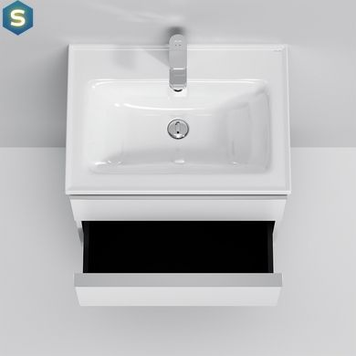 Тумба з умивальником Am.Pm X-Joy S підвісна 65 см 2 ящики білий MTA-FHX0652WG-WCC0652WG, Білий