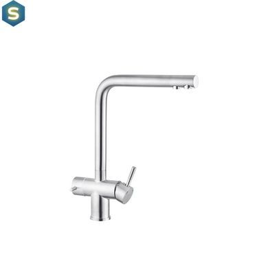 Смеситель для кухни с подключением к фильтру Kroner KRP Edelstahl Klassisch - ESG03811 CV027932, Нержавеющая сталь