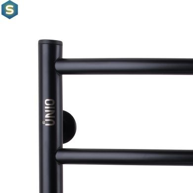 Рушникосушка електрична Unio LD EL 500-500-5 BLK Драбинка Дуга, Черный матовый, Ліве, Механічний