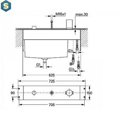 Скрытая часть Grohe Tenso 33342000
