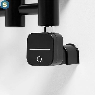 Рушникосушка електрична Zehnder Virando NEX 1226 x 500 мм чорна з прихованим підключенням (AB-120-050-9017-NEX-HID), Черный матовый, Праве, Електронний