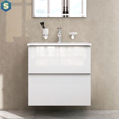 Тумба з умивальником Am.Pm X-Joy S підвісна 65 см 2 ящики білий MTA-FHX0652WG-WCC0652WG, Білий