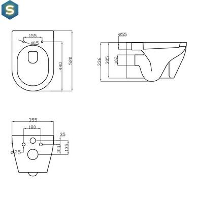 Унитаз подвесной Devit Laguna 3020110 с сидением Soft Close, Белый