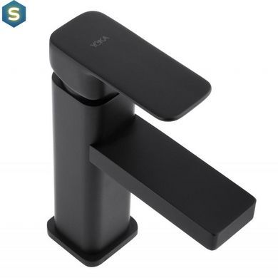 Змішувач для умивальника Yoka Seto 24 black низький BU.SETO 24 BLK, Черный матовый