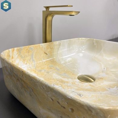 Умывальник VBI Palermo marble yellow накладний VBI-012309, Мармур