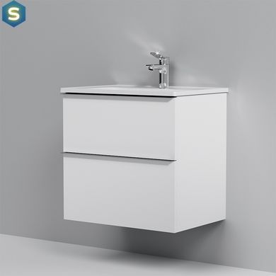 Тумба з умивальником Am.Pm X-Joy S підвісна 65 см 2 ящики білий MTA-FHX0652WG-WCC0652WG, Білий