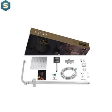 Душевая система Kroner KRP Edelstahl Kubus - ESG231 Flex CV029977, Нержавеющая сталь