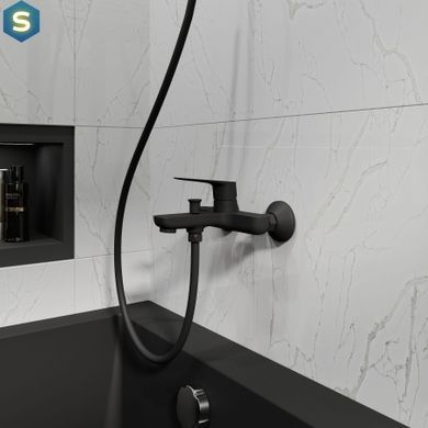 Змішувач для ванни Koller Pool Kvadro Start чорний матовий KS0100B, Черный матовый