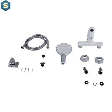 Смеситель для ванны Qtap Jay (c душевым гарнитуром) QTJAY259CRW45553 Chrome/White, Белый