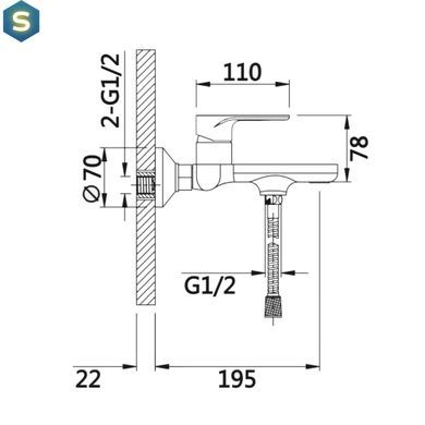Смеситель для ванны Qtap Jay (c душевым гарнитуром) QTJAY259CRW45553 Chrome/White, Белый