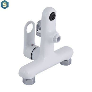 Смеситель для ванны Qtap Jay (c душевым гарнитуром) QTJAY259CRW45553 Chrome/White, Белый